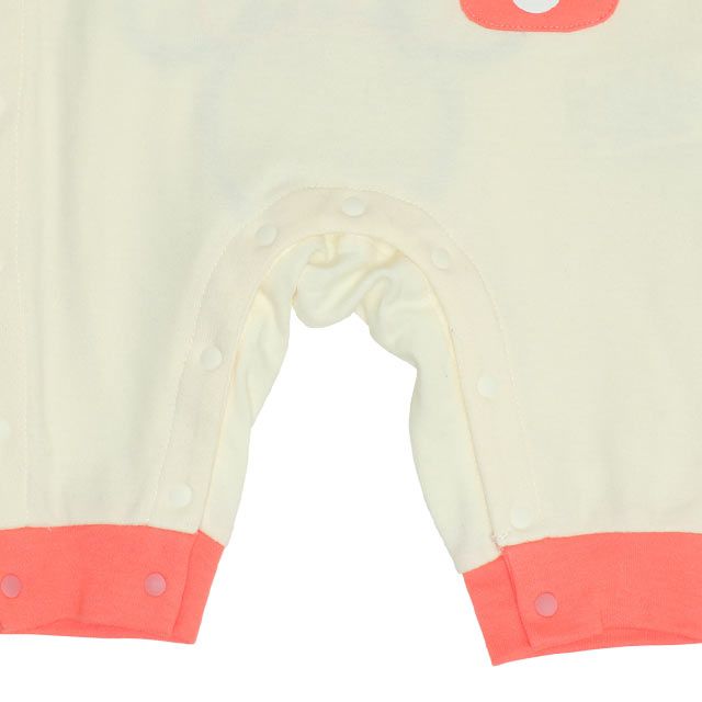 【ベビードール】ミニー おしりアップリケロンパース 0635B / 70-80cm ベビーサイズ 赤ちゃん 出産祝い 贈り物 プレゼント ベビー服 つなぎ 長袖 綿100%