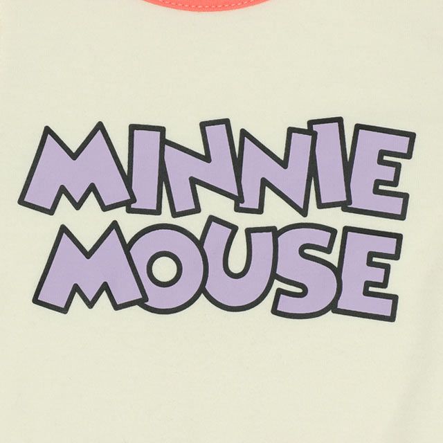 【ベビードール】ミニー おしりアップリケロンパース 0635B / 70-80cm ベビーサイズ 赤ちゃん 出産祝い 贈り物 プレゼント ベビー服 つなぎ 長袖 綿100%