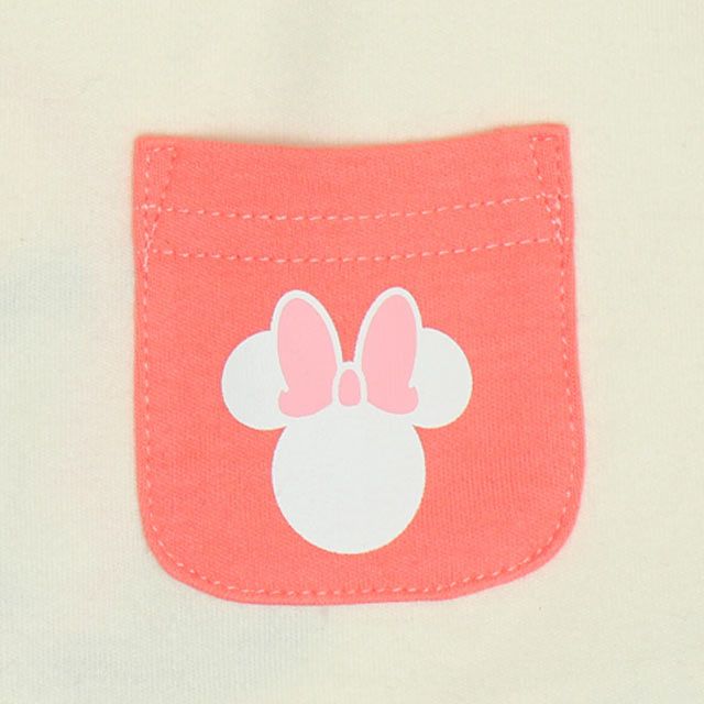 【ベビードール】ミニー おしりアップリケロンパース 0635B / 70-80cm ベビーサイズ 赤ちゃん 出産祝い 贈り物 プレゼント ベビー服 つなぎ 長袖 綿100%