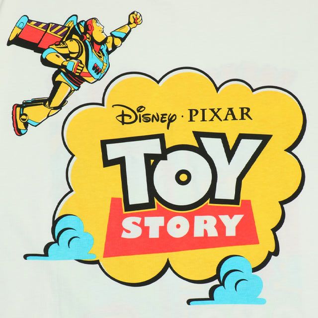 【ベビードール】親子お揃い トイ・ストーリー ポップ柄Tシャツ 0701A / ウッディ バズ リトルグリーンメン ジェシー レックス 大人 ユニセックス 男女兼用 リンクコーデ ペアルック 親子コーデ おそろい トップス 半袖 天竺素材