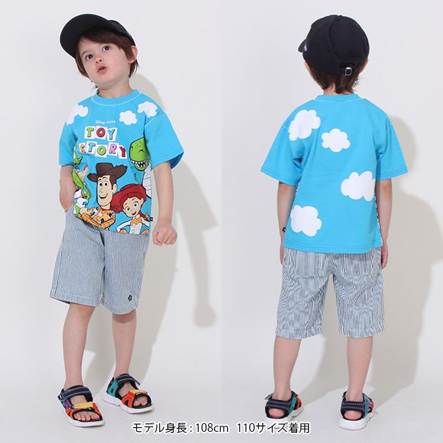 【ベビードール】トイ・ストーリー キャラクターTシャツ 0713K / ウッディ バズ リトルグリーンメン ジェシー レックス ベビーサイズ キッズ トップス 半袖 天竺素材