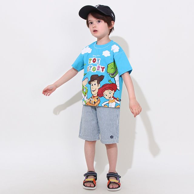 【ベビードール】トイ・ストーリー キャラクターTシャツ 0713K / ウッディ バズ リトルグリーンメン ジェシー レックス ベビーサイズ キッズ トップス 半袖 天竺素材