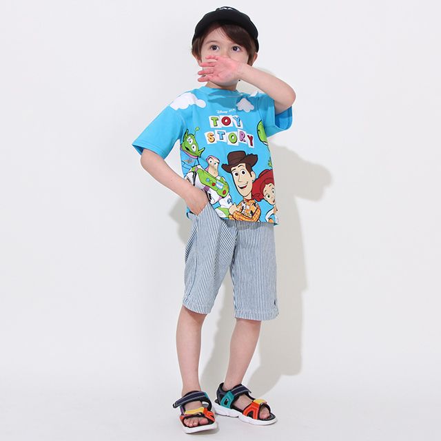 【ベビードール】トイ・ストーリー キャラクターTシャツ 0713K / ウッディ バズ リトルグリーンメン ジェシー レックス ベビーサイズ キッズ トップス 半袖 天竺素材