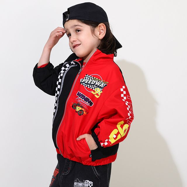 【ベビードール】カーズ 【合体】ウインドブレーカー 0715K / ベビーサイズ キッズ トップス 長袖 アウター 羽織り ブルゾン 撥水加工 ライトに反射する 別売のボアアウターとドッキング（合体）して冬でも大活躍