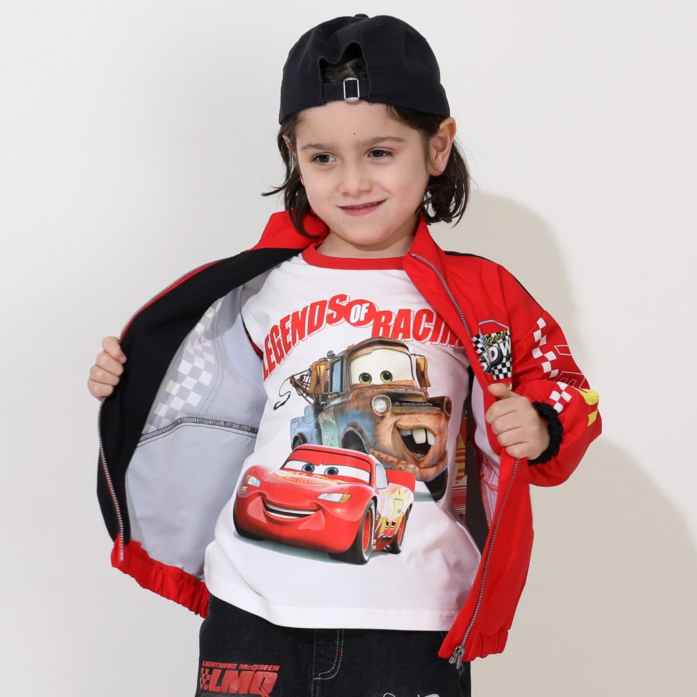 【ベビードール】カーズ 【合体】ウインドブレーカー 0715K / ベビーサイズ キッズ トップス 長袖 アウター 羽織り ブルゾン 撥水加工 ライトに反射する 別売のボアアウターとドッキング（合体）して冬でも大活躍