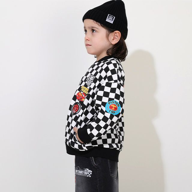 【ベビードール】カーズ スウェットジャケット 0718K / ベビーサイズ キッズ トップス 長袖 アウター 羽織り ブルゾン ポケットあり 春秋冬