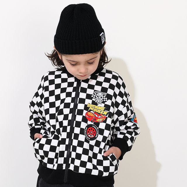 【ベビードール】カーズ スウェットジャケット 0718K / ベビーサイズ キッズ トップス 長袖 アウター 羽織り ブルゾン ポケットあり 春秋冬