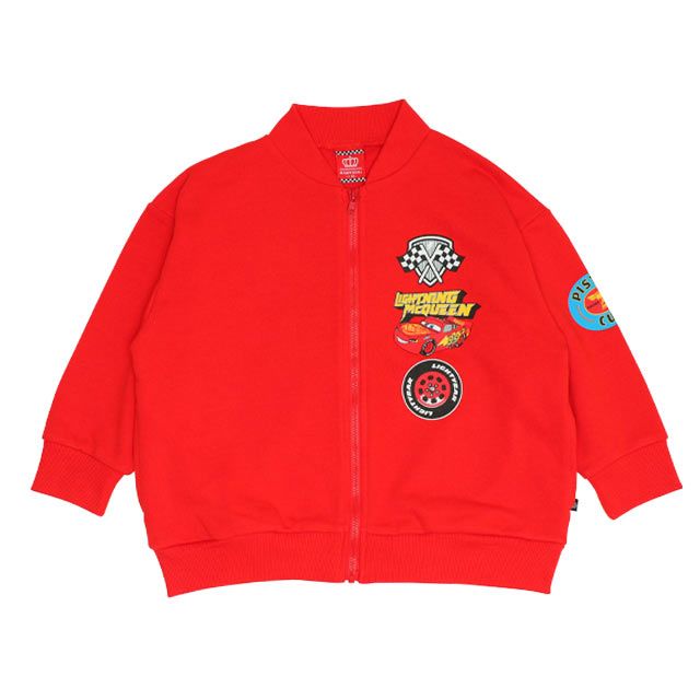 【ベビードール】カーズ スウェットジャケット 0718K / ベビーサイズ キッズ トップス 長袖 アウター 羽織り ブルゾン ポケットあり 春秋冬