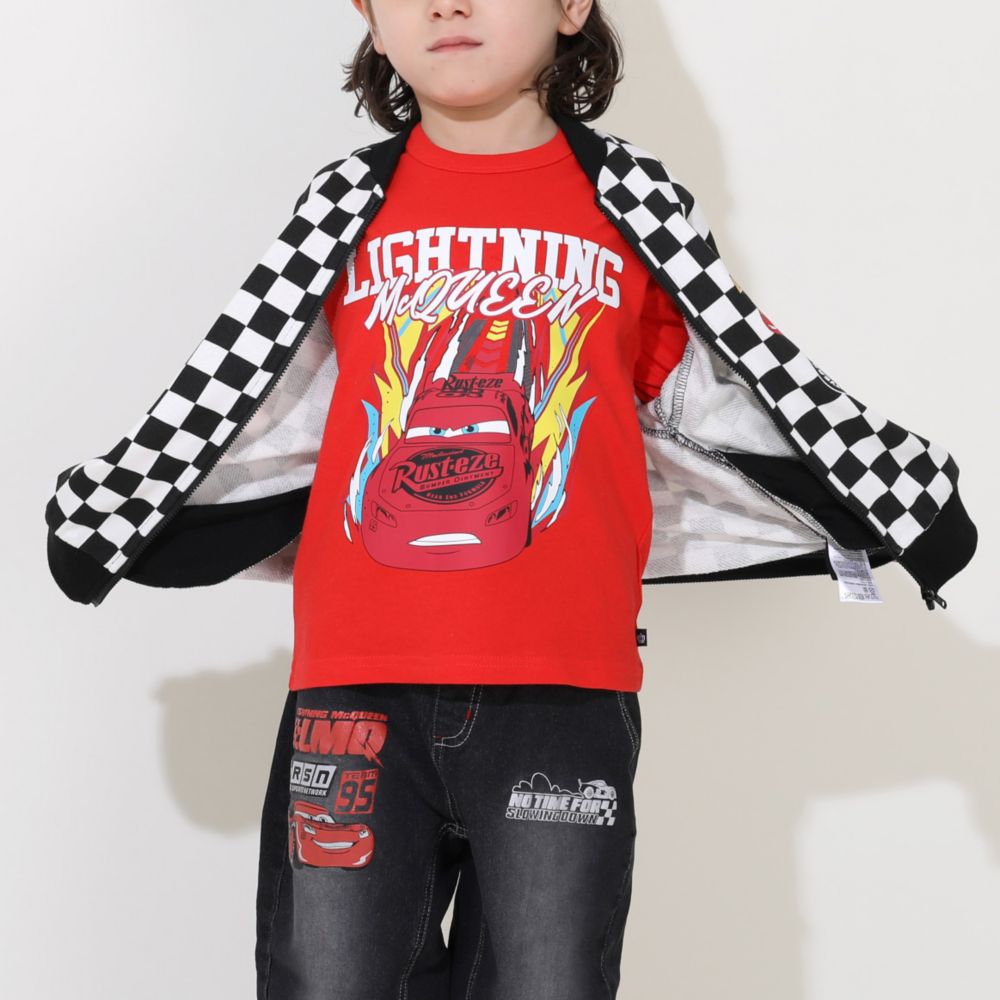 【ベビードール】カーズ スウェットジャケット 0718K / ベビーサイズ キッズ トップス 長袖 アウター 羽織り ブルゾン ポケットあり 春秋冬