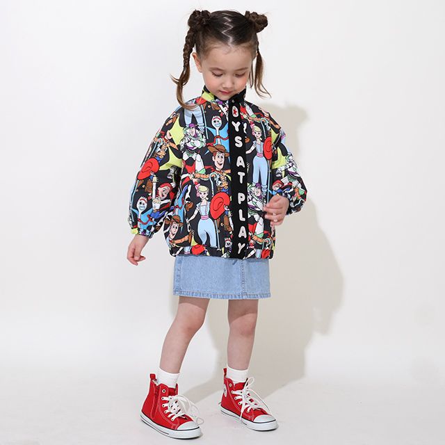 【ベビードール】トイ・ストーリー 【合体】ウィンドブレーカー 0724K / ベビーサイズ キッズ トップス 長袖 アウター 羽織り ブルゾン 撥水加工 別売のボアアウターとドッキング（合体）して冬でも大活躍