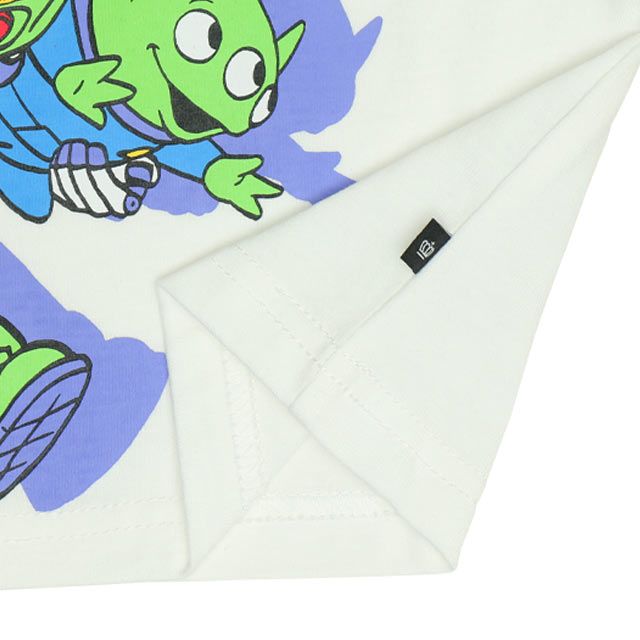 【ベビードール】バズ リトルグリーンメン 切り替えキャラクターロンT 0726K / ベビーサイズ キッズ トップス 長袖 Tシャツ クルーネック カットソー 天竺素材