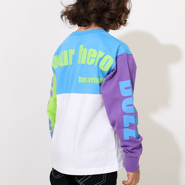 【ベビードール】バズ リトルグリーンメン 切り替えキャラクターロンT 0726K / ベビーサイズ キッズ トップス 長袖 Tシャツ クルーネック カットソー 天竺素材