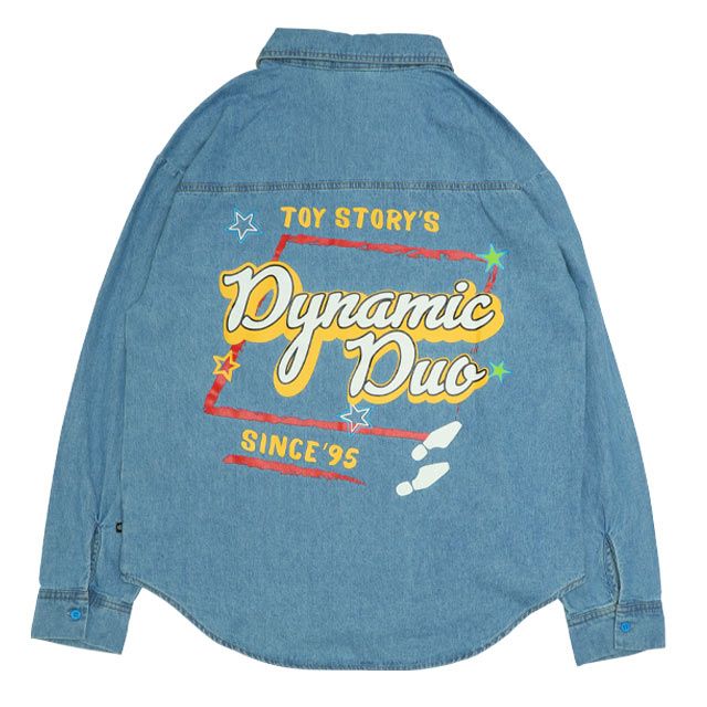 【ベビードール】ウッディ バズ 親子お揃い キャラクター刺繍シャツ 0732A / 大人 ユニセックス 男女兼用 リンクコーデ ペアルック 親子コーデ トップス 長袖 デニムシャツ 羽織り