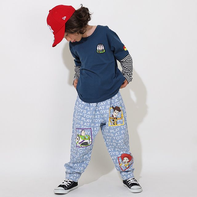 【ベビードール】バズ 親子お揃い 重ね着風ロンT 0733K / ベビーサイズ キッズ トップス 長袖 Tシャツ クルーネック カットソー レイヤード風 リンクコーデ ペアルック 親子コーデ 天竺素材 ボーダー