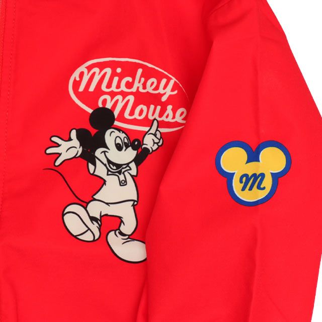 【ベビードール】ミッキー BIGキャラクター【合体】ウインドブレーカー 0761K / ベビーサイズ キッズ トップス 長袖 アウター 羽織り ブルゾン 撥水加工 別売のボアアウターとドッキング（合体）して冬でも大活躍