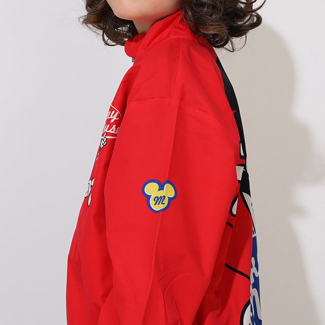 【ベビードール】ミッキー BIGキャラクター【合体】ウインドブレーカー 0761K / ベビーサイズ キッズ トップス 長袖 アウター 羽織り ブルゾン 撥水加工 別売のボアアウターとドッキング（合体）して冬でも大活躍