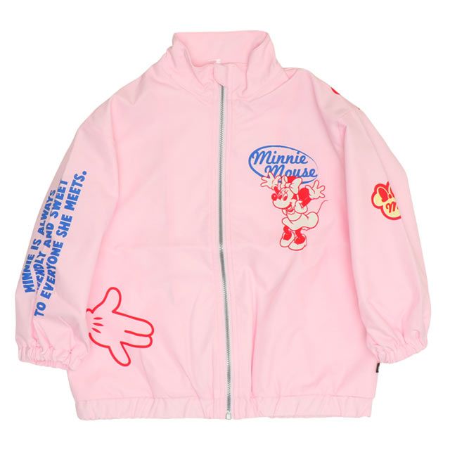 【ベビードール】ミニー BIGキャラクター【合体】ウインドブレーカー 0761K / ベビーサイズ キッズ トップス 長袖 アウター 羽織り ブルゾン 撥水加工 別売のボアアウターとドッキング（合体）して冬でも大活躍