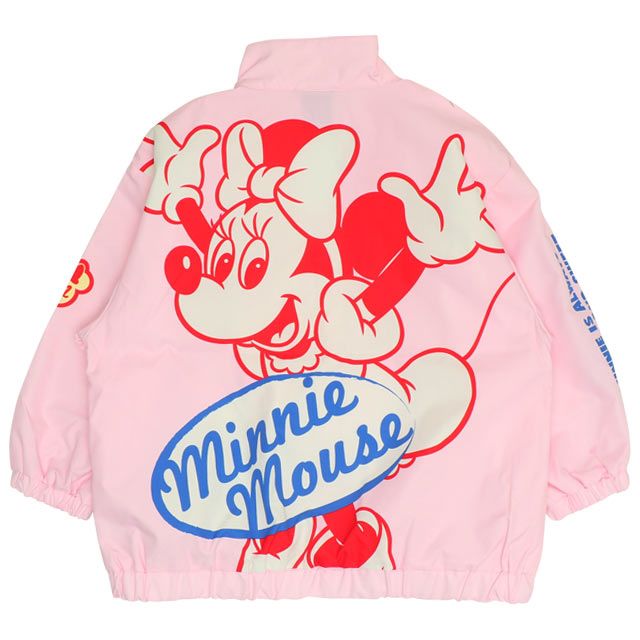【ベビードール】ミニー BIGキャラクター【合体】ウインドブレーカー 0761K / ベビーサイズ キッズ トップス 長袖 アウター 羽織り ブルゾン 撥水加工 別売のボアアウターとドッキング（合体）して冬でも大活躍