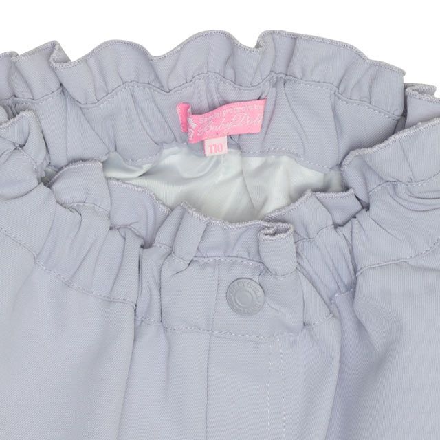 【ベビードール】アナ エルサ プリンセス / フリルショートパンツ 0771K / キッズ ベビーサイズ ボトムス 短パン レース フリル ウエスト総ゴム ゴム穴付き フェイクボタン シワになりにくい 速乾 ガーリー ハート