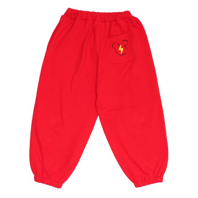 【ベビードール】ミッキー キャラクターロングパンツ 0766K / ベビーサイズ キッズ ボトムス 長ズボン スウェット ゆったり ウエスト総ゴム ゴム穴付き スピンドル紐あり