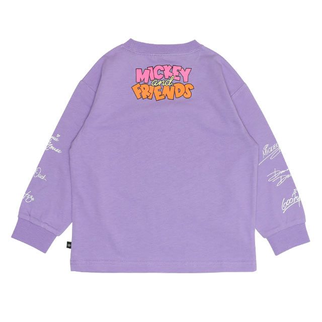 【ベビードール】ミッキー＆フレンズ 親子お揃い キャラクター集合ロンT 0767K / ベビーサイズ キッズ トップス 長袖 Tシャツ リンクコーデ ペアルック 親子コーデ 天竺素材