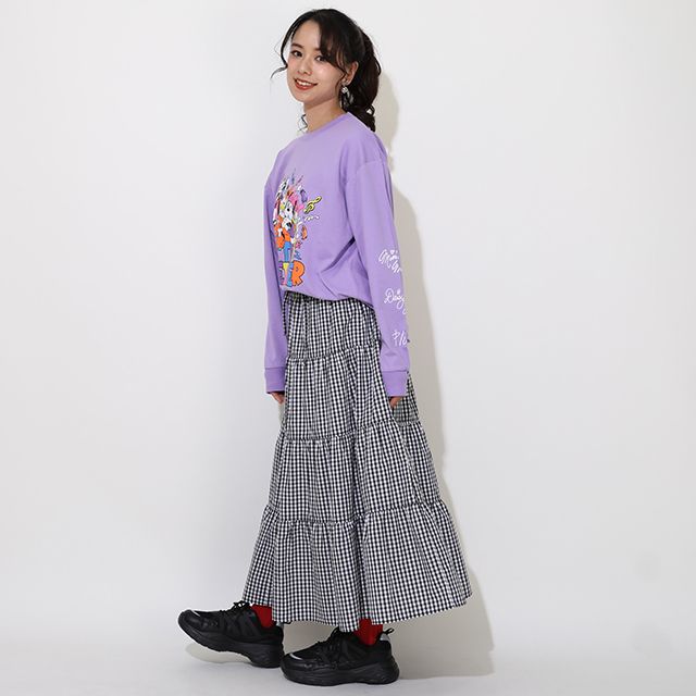 【ベビードール】ミッキー＆フレンズ 親子お揃い キャラクター集合ロンT 0767A / 大人 ユニセックス 男女兼用 リンクコーデ ペアルック 親子コーデ トップス 長袖 Tシャツ 天竺素材