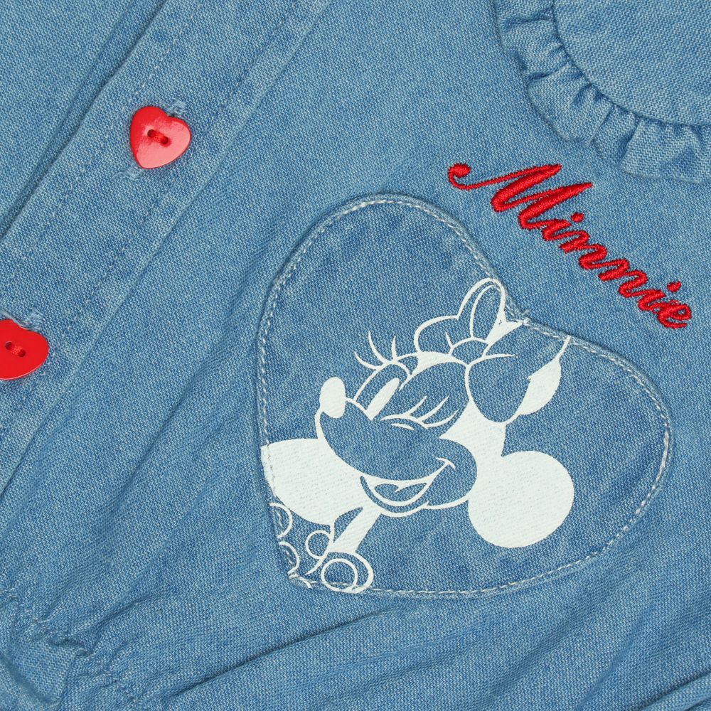 【ベビードール】ミニー デニムシャツドッキングワンピース 0768K / ベビーサイズ キッズ 長袖 シャツ ワンピース スカート デニム チュール フリル 楽ちん ガーリー