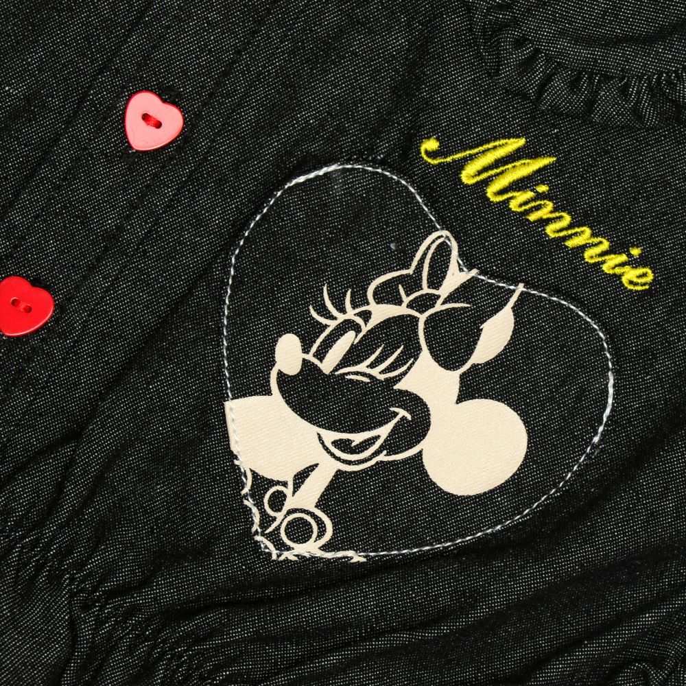 【ベビードール】ミニー デニムシャツドッキングワンピース 0768K / ベビーサイズ キッズ 長袖 シャツ ワンピース スカート デニム チュール フリル 楽ちん ガーリー