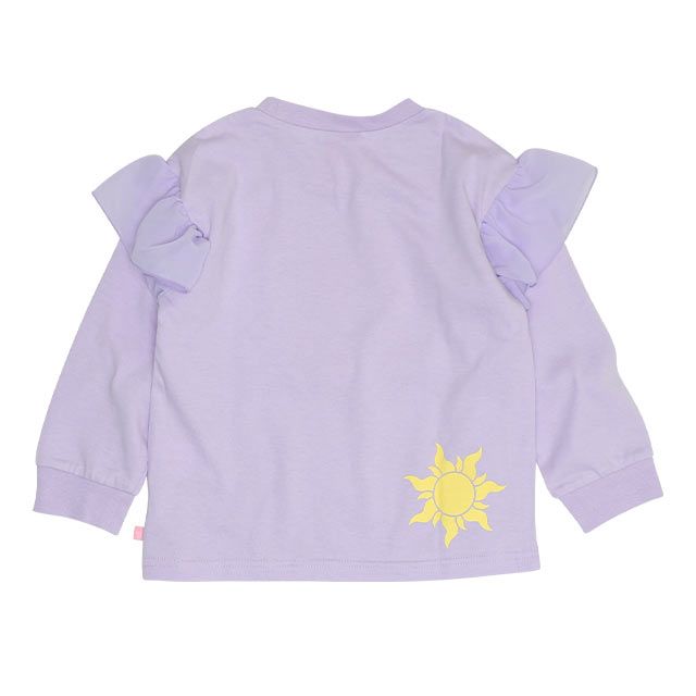 【ベビードール】ラプンツェル プリンセス / ラメロンT 0770K / ベビーサイズ キッズ トップス 長袖 Tシャツ シフォン フリル ラメ キラキラ 天竺素材 パスカル