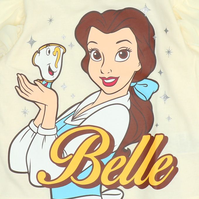 【ベビードール】ベル プリンセス / ラメロンT 0770K / ベビーサイズ キッズ トップス 長袖 Tシャツ シフォン フリル ラメ キラキラ 天竺素材 チップ