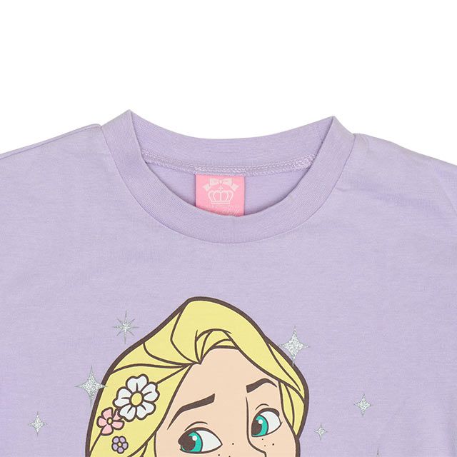 【ベビードール】ベル プリンセス / ラメロンT 0770K / ベビーサイズ キッズ トップス 長袖 Tシャツ シフォン フリル ラメ キラキラ 天竺素材 チップ