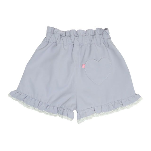 【ベビードール】ラプンツェル アリエル ベル プリンセス / フリルショートパンツ 0771K / キッズ ベビーサイズ ボトムス 短パン レース フリル ウエスト総ゴム ゴム穴付き フェイクボタン シワになりにくい 速乾 ガーリー ハート