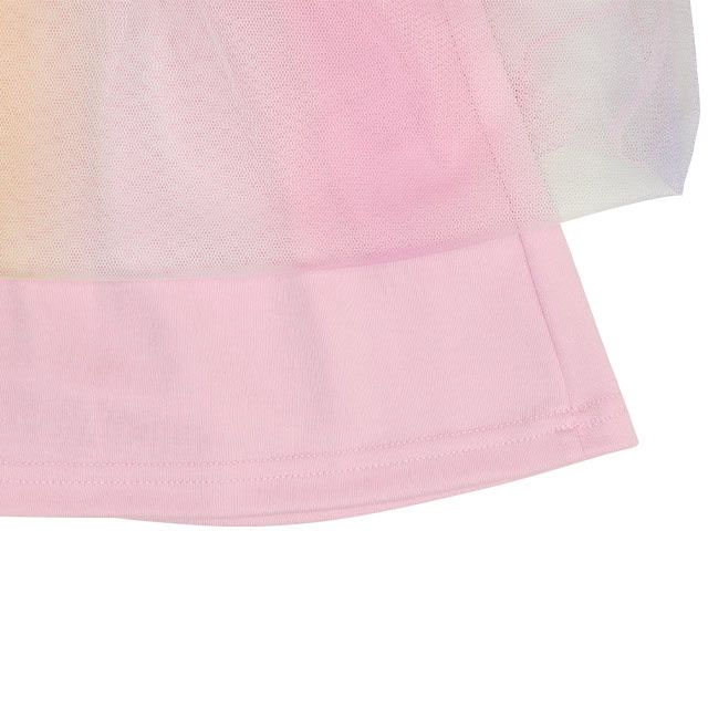 【ベビードール】ラプンツェル アリエル ベル プリンセス / フリルドッキングワンピース 0772K / キッズ ベビーサイズ 長袖 Tシャツ チュール スカート ワンピ シフォン フリル レインボーカラー オーロラカラー 天竺素材 お姫様 ガーリー