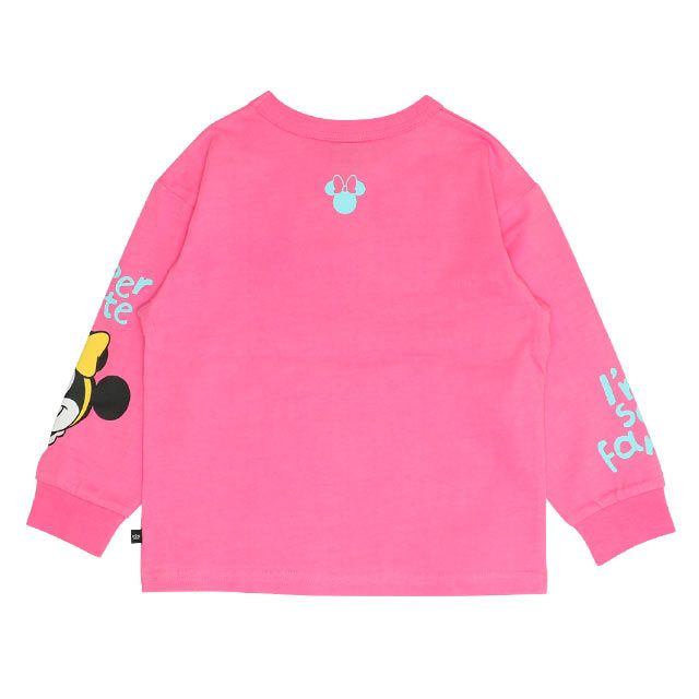 【ベビードール】ミニー ラクガキロンT 0773K / ベビーサイズ キッズ トップス 長袖 Tシャツ クルーネック カットソー 天竺素材