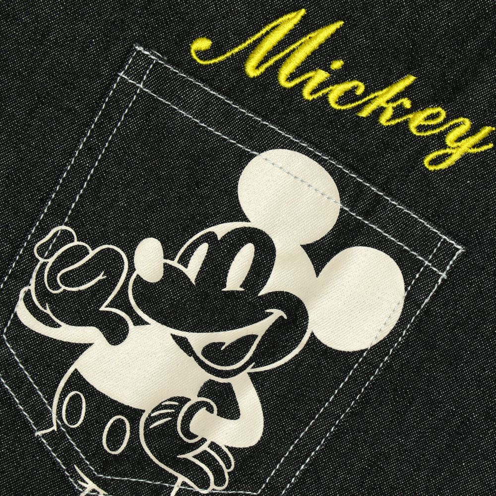 【ベビードール】ミッキー 親子お揃い 長袖デニムシャツ 0774A / 大人 ユニセックス 男女兼用 リンクコーデ ペアルック 親子コーデ トップス 長袖 シャツ 羽織り デニム