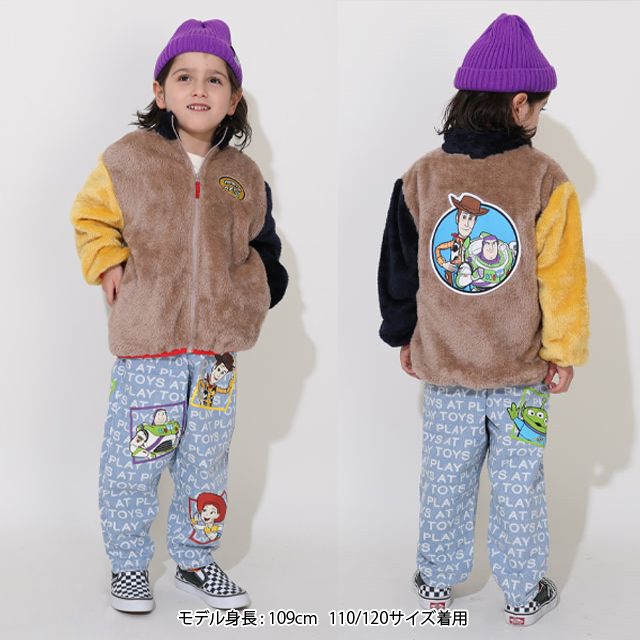 【ベビードール】トイ・ストーリー 【合体】ボアジャケット 0797K / ベビーサイズ キッズ トップス 長袖 アウター 羽織り ブルゾン もこもこ 別売のウィンドブレーカーとドッキング（合体）してさらにあったか