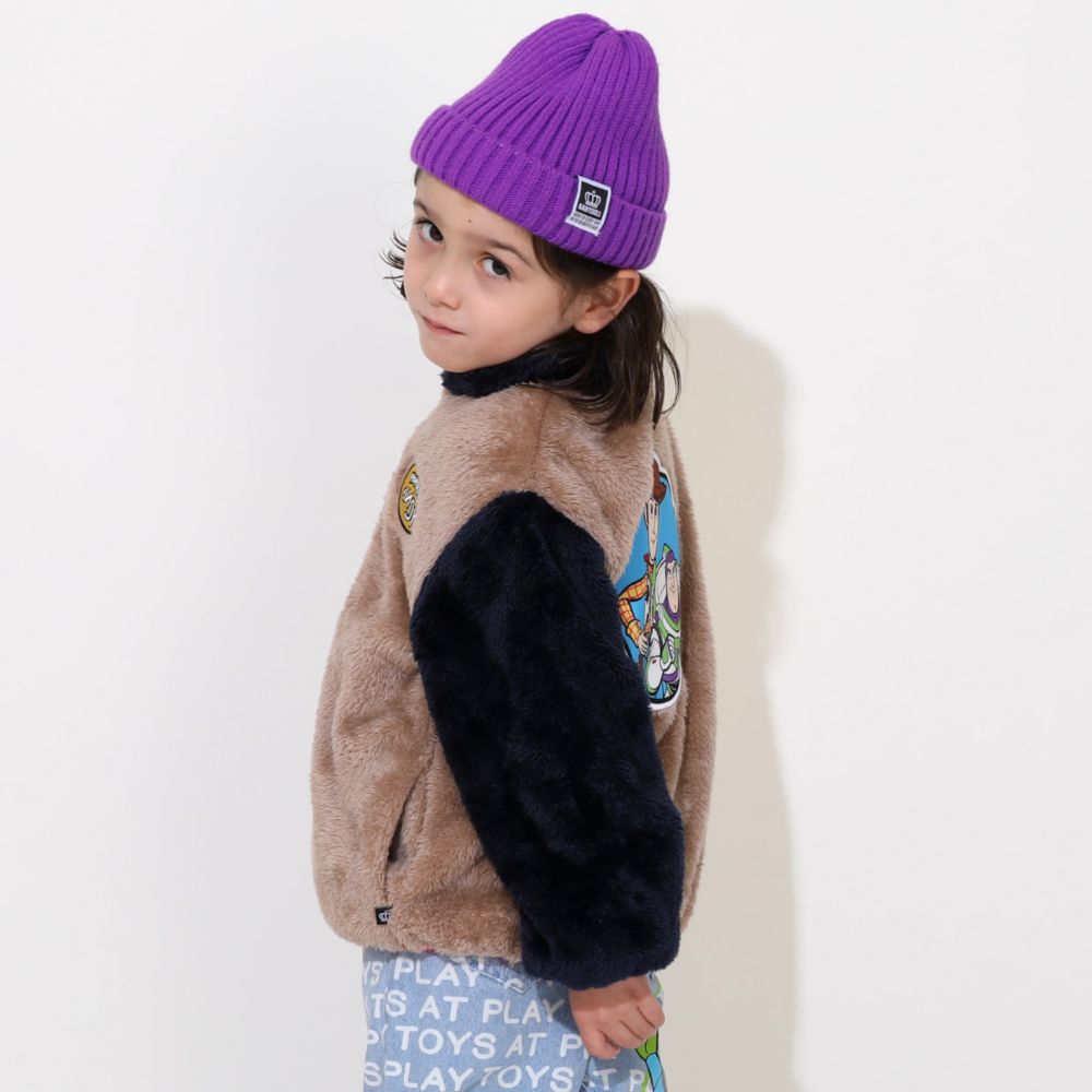 【ベビードール】トイ・ストーリー 【合体】ボアジャケット 0797K / ベビーサイズ キッズ トップス 長袖 アウター 羽織り ブルゾン もこもこ 別売のウィンドブレーカーとドッキング（合体）してさらにあったか