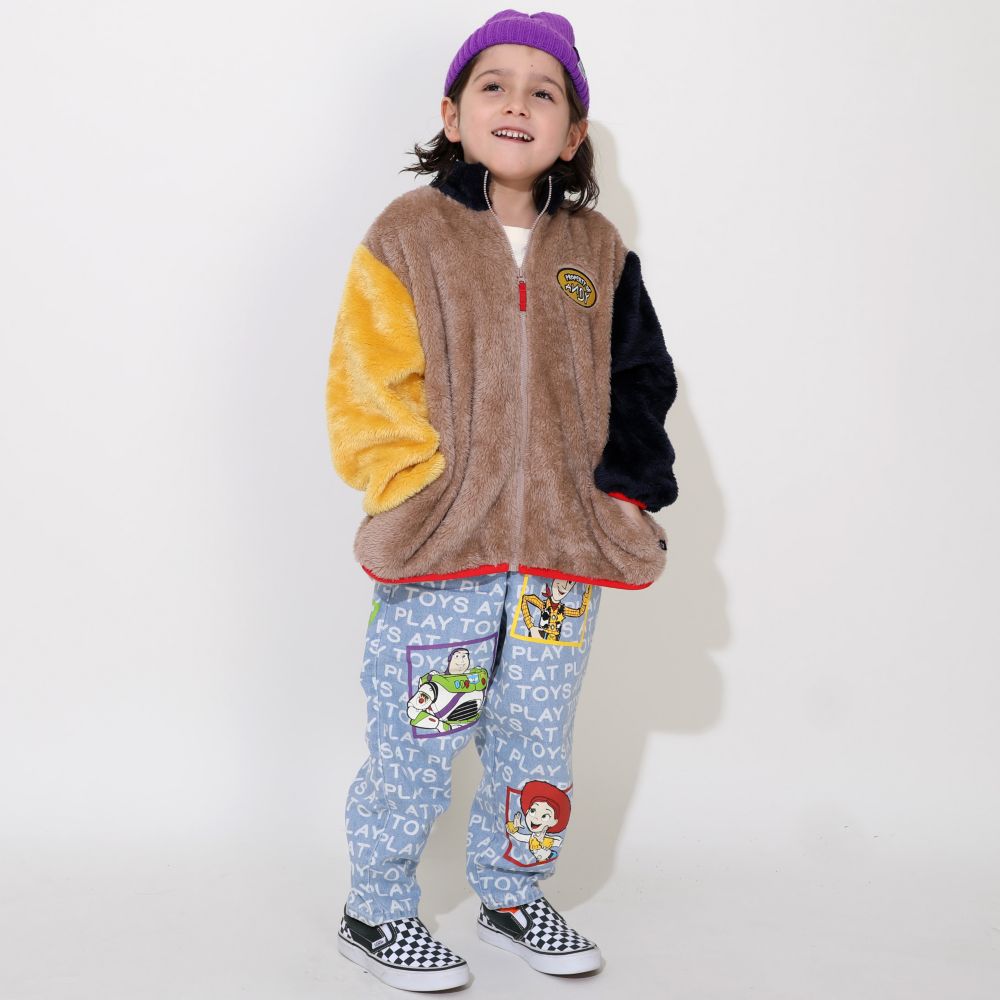 【ベビードール】トイ・ストーリー 【合体】ボアジャケット 0797K / ベビーサイズ キッズ トップス 長袖 アウター 羽織り ブルゾン もこもこ 別売のウィンドブレーカーとドッキング（合体）してさらにあったか