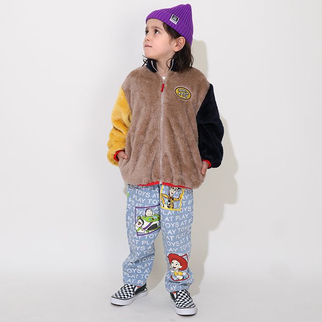 【ベビードール】トイ・ストーリー 【合体】ボアジャケット 0797K / ベビーサイズ キッズ トップス 長袖 アウター 羽織り ブルゾン もこもこ 別売のウィンドブレーカーとドッキング（合体）してさらにあったか