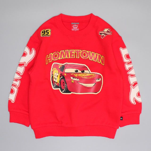 【ベビードール】カーズ 親子お揃い 袖貼り付けトレーナー 0809K / ベビーサイズ キッズ トップス 長袖 トレーナー スウェット 春秋冬 リンクコーデ ペアルック 親子コーデ