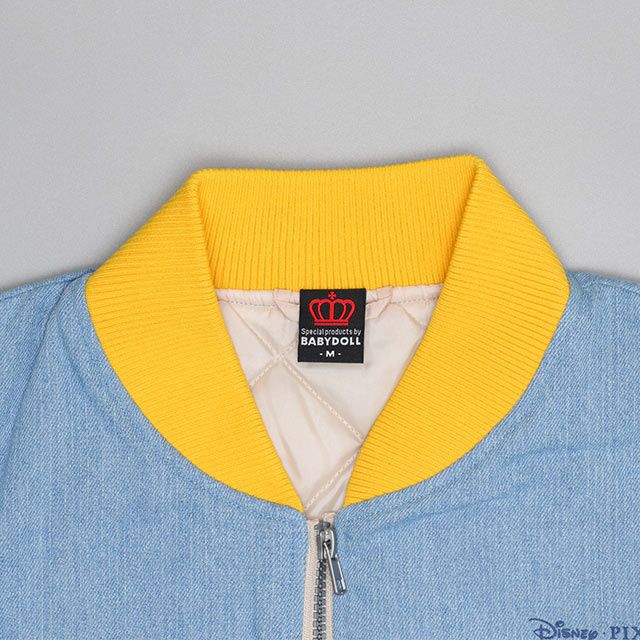 【ベビードール】トイ・ストーリー 親子お揃い MA-1ブルゾン 0824A / 大人 ユニセックス 男女兼用 リンクコーデ ペアルック 親子コーデ トップス 長袖 中綿 アウター ブルゾン ジャケット 羽織り デニム スリンキー ブルズアイ