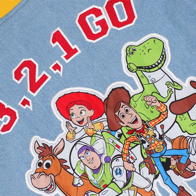 【ベビードール】トイ・ストーリー 親子お揃い MA-1ブルゾン 0824A / 大人 ユニセックス 男女兼用 リンクコーデ ペアルック 親子コーデ トップス 長袖 中綿 アウター ブルゾン ジャケット 羽織り デニム スリンキー ブルズアイ