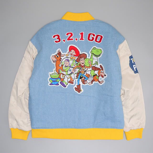 【ベビードール】トイ・ストーリー 親子お揃い MA-1ブルゾン 0824A / 大人 ユニセックス 男女兼用 リンクコーデ ペアルック 親子コーデ トップス 長袖 中綿 アウター ブルゾン ジャケット 羽織り デニム スリンキー ブルズアイ