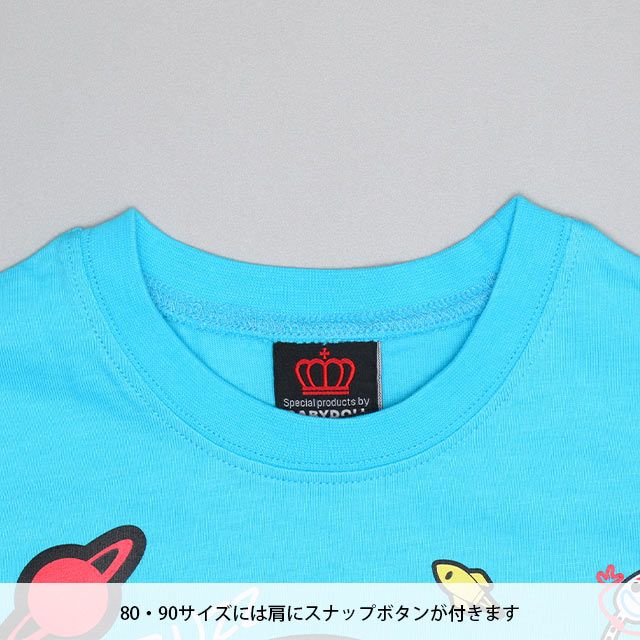 【ベビードール】バズ 親子お揃い ポップキャラクターロンT 0826K / ベビーサイズ キッズ リンクコーデ ペアルック 親子コーデ トップス 長袖 Tシャツ クルーネック カットソー 天竺素材