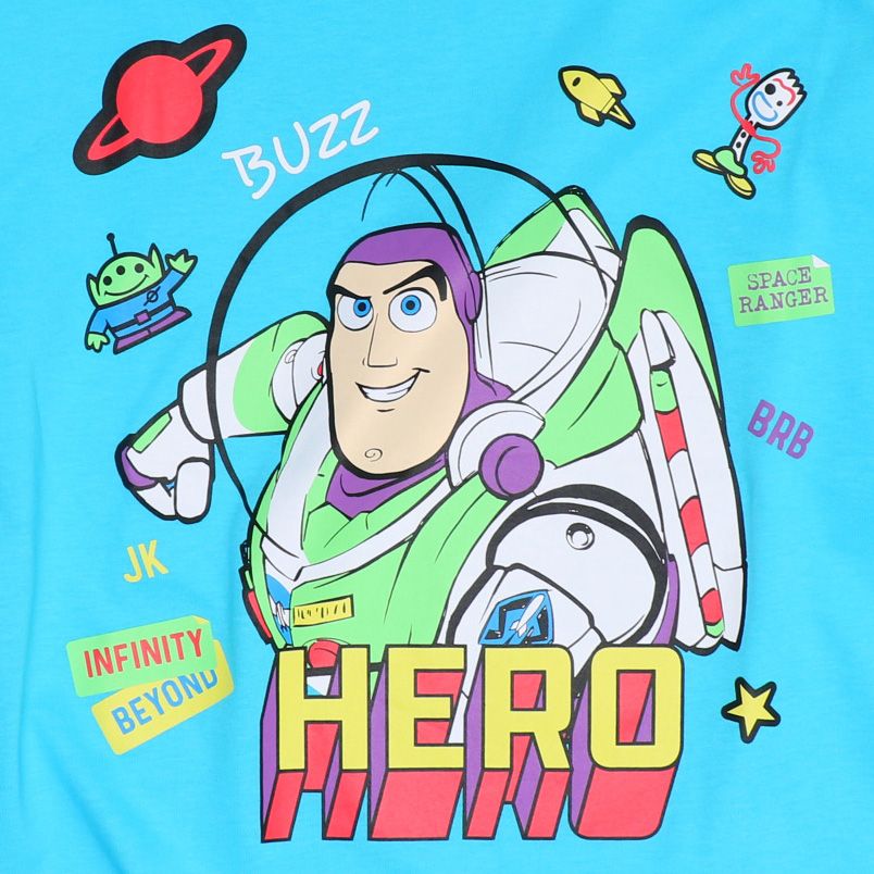 【ベビードール】バズ 親子お揃い ポップキャラクターロンT 0826A / 大人 ユニセックス 男女兼用 リンクコーデ ペアルック 親子コーデ トップス 長袖 Tシャツ クルーネック カットソー 天竺素材