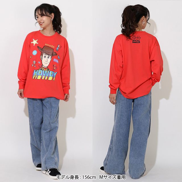 【ベビードール】バズ 親子お揃い ポップキャラクターロンT 0826A / 大人 ユニセックス 男女兼用 リンクコーデ ペアルック 親子コーデ トップス 長袖 Tシャツ クルーネック カットソー 天竺素材