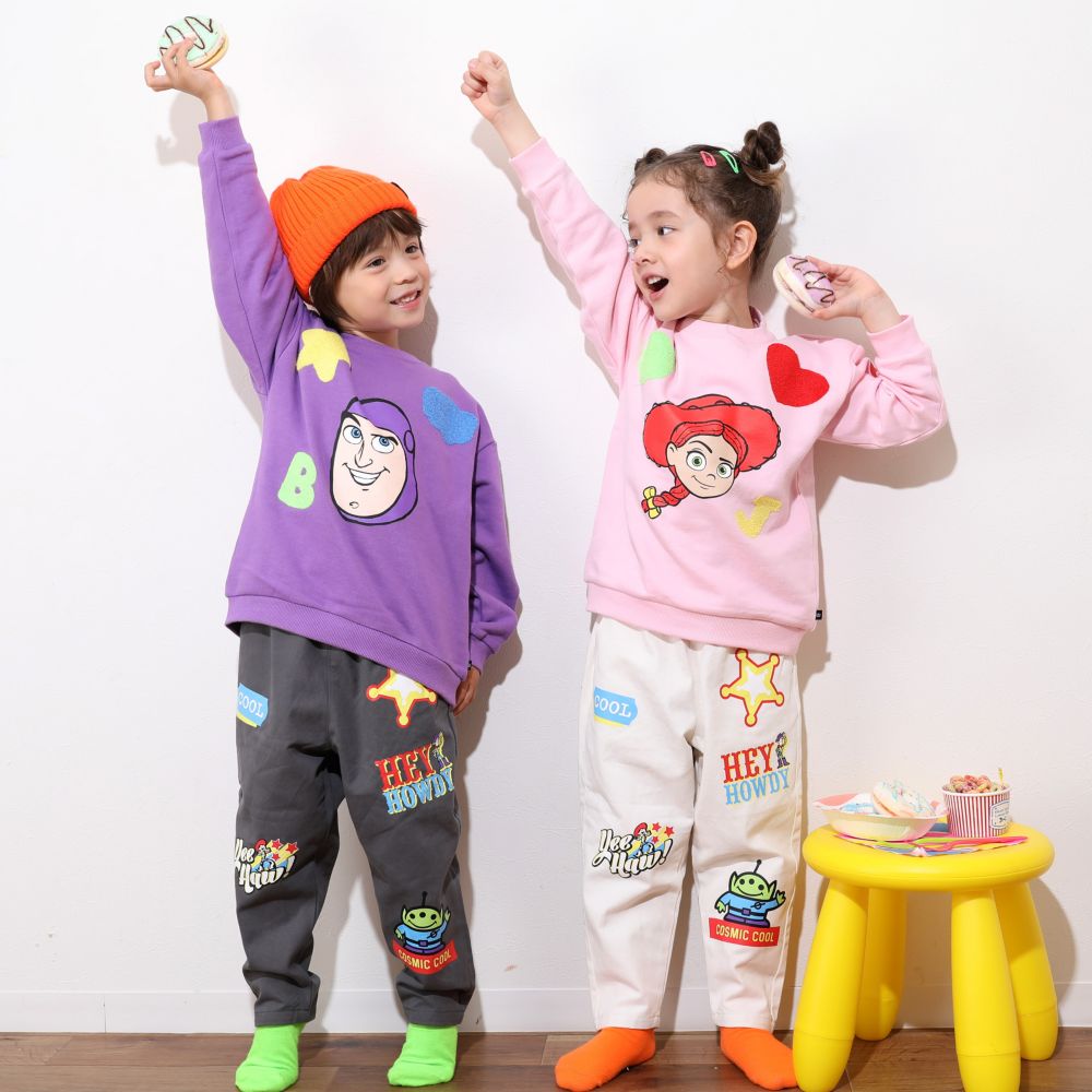 【ベビードール】バズ キャラクターサガラロゴトレーナー 0828K / ベビーサイズ キッズ トップス 長袖 スウェット プルオーバー 春秋冬