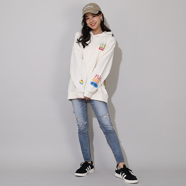 【ベビードール】トイ・ストーリー 親子お揃い バックプリントパーカー 0831A / 大人 ユニセックス 男女兼用 リンクコーデ ペアルック 親子コーデ トップス 長袖 スウェット パーカー プルオーバー 春秋冬