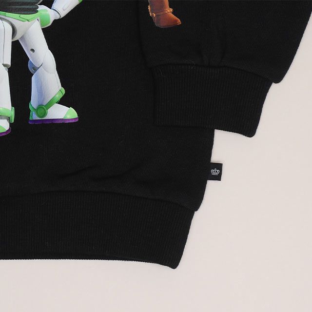 【ベビードール】ウッディ バズ 親子お揃い 袖キャラクタートレーナー 0834K / ベビーサイズ キッズ トップス 長袖 スウェット クルーネック リンクコーデ ペアルック 親子コーデ