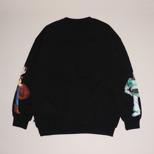 【ベビードール】ウッディ バズ 親子お揃い 袖キャラクタートレーナー 0834A / 大人 ユニセックス 男女兼用 トップス 長袖 スウェット クルーネック リンクコーデ ペアルック 親子コーデ